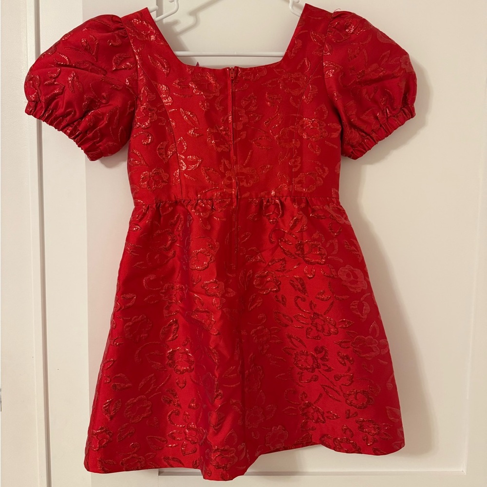 Lilly Pulitzer Red Holiday Dress with Square Neck, new with tags. Girls size 10.